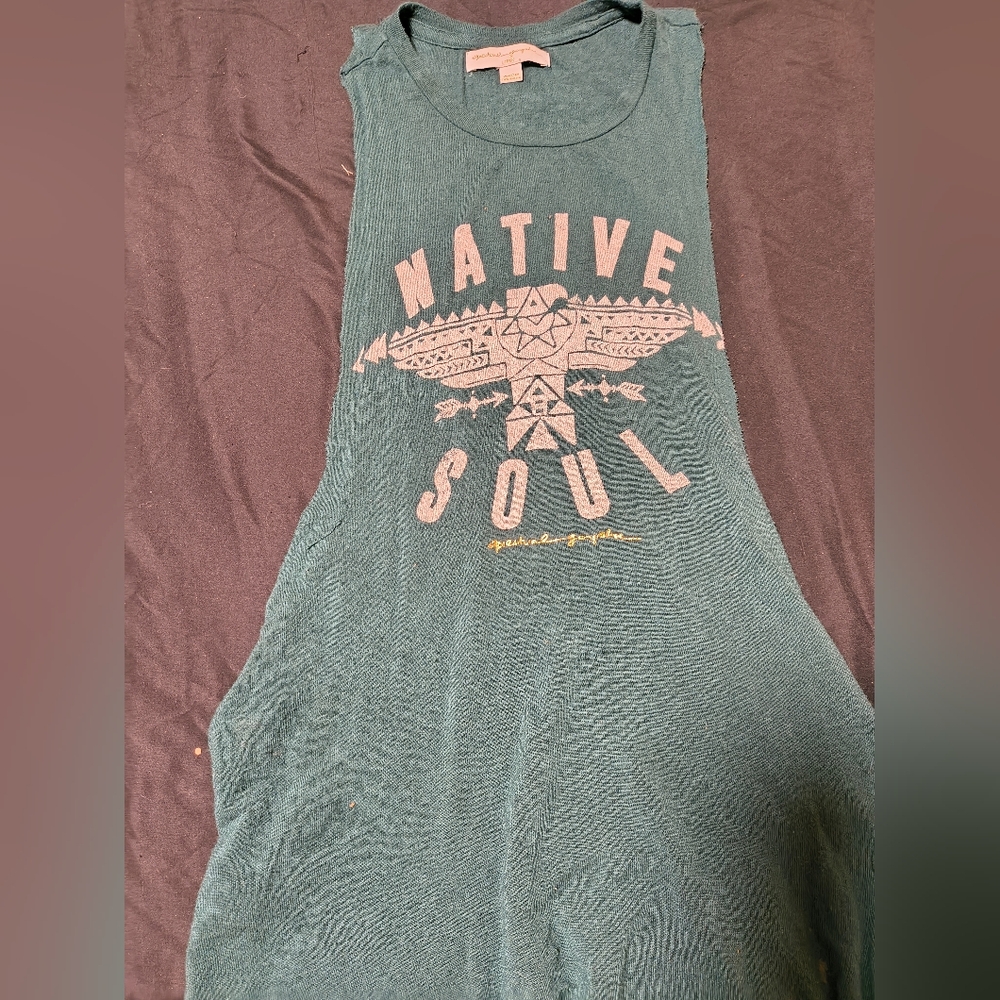 Spiritual Gangster Teal Tank Top
